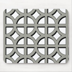 Grey Circles Pattern Mouse Pad