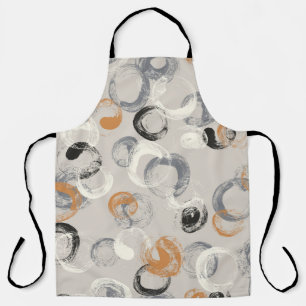 Grey Circles: Simple Seamless Pattern Apron