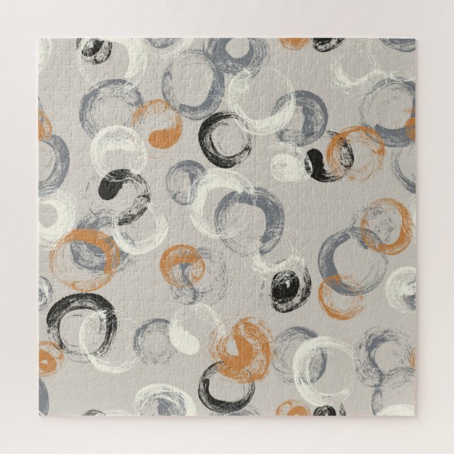 Grey Circles: Simple Seamless Pattern Jigsaw Puzzle (Vertical)