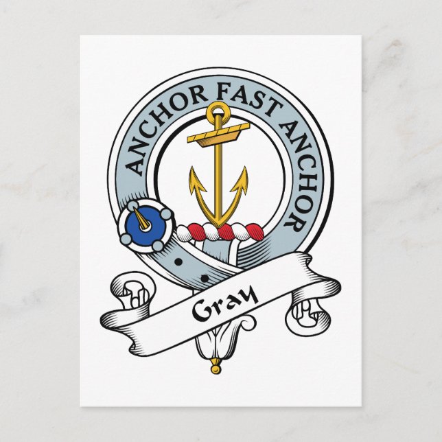 Grey Clan Badge Postcard (Front)
