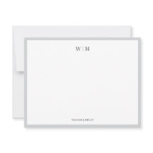 Grey Classic Monogram Custom Couple Wedding
