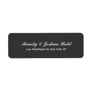 Grey Classical Creative Brush Script Family Return Address Label