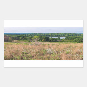 grey cloud dunes and mooers lake scenery rectangular sticker