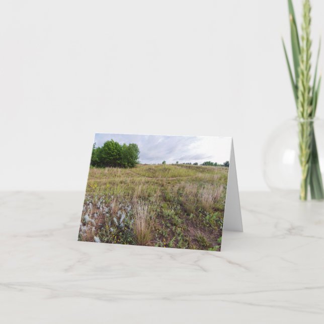 grey cloud dunes prairie landscape thank you card (Front)