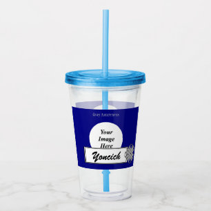 Grey Clover Ribbon by Kenneth Yoncich Acrylic Tumbler