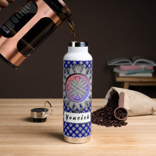Grey Clover Ribbon by Kenneth Yoncich Water Bottle