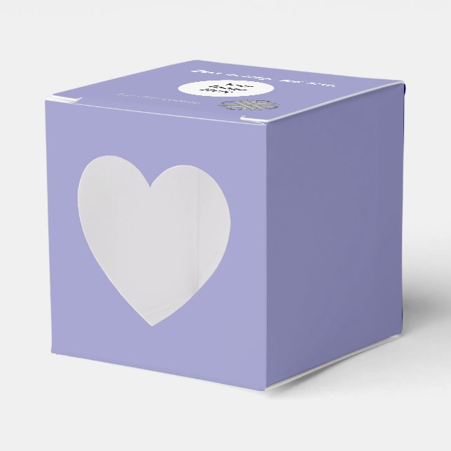 Grey Clover Ribbon Template by Kenneth Yoncich Favour Box (Front Side)