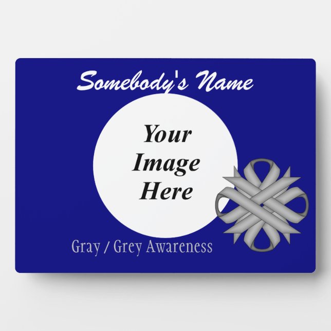 Grey Clover Ribbon Template by Kenneth Yoncich Plaque (Front)