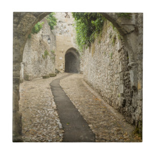 Grey Cobblestone street, France Ceramic Tile