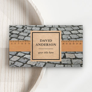 Grey Cobblestone Walkway Sidewalk Stone Work Paver Business Card