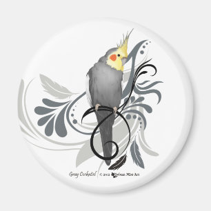 Grey Cockatiel Magnet