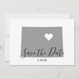 Grey Colorado Map Shape Save The Date
