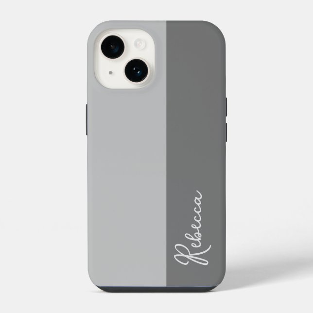 Grey Colour Block Phone Case (Back)