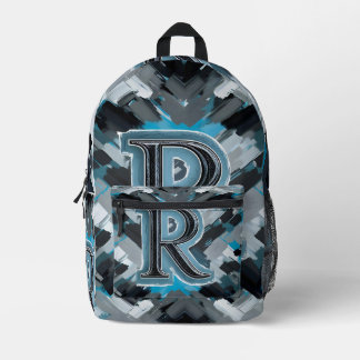 Grey colour  printed backpack