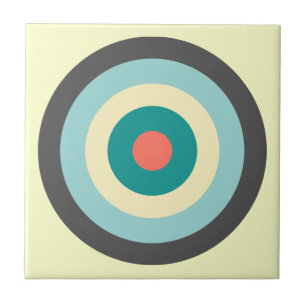 Grey Combination Bullseye by Shirley Taylor Ceramic Tile
