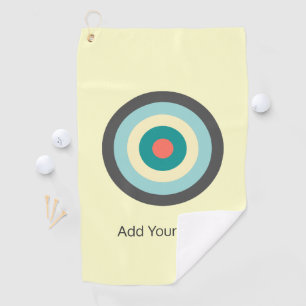 Grey Combination Bullseye by Shirley Taylor Golf Towel
