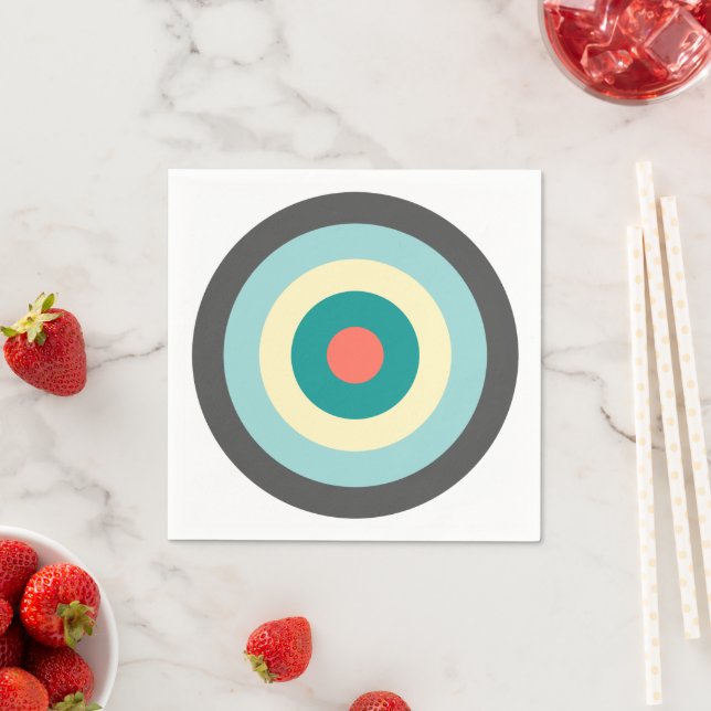 Grey Combination Bullseye by Shirley Taylor Napkin (Insitu)