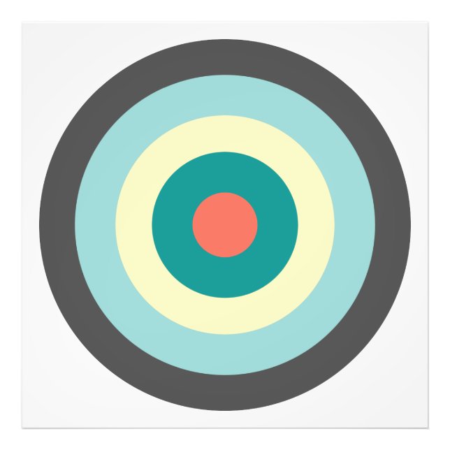 Grey Combination Bullseye by Shirley Taylor Photo Print (Front)