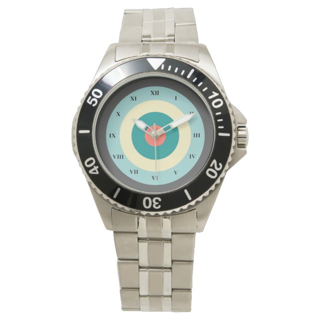 Grey Combination Bullseye by Shirley Taylor Watch (Front)