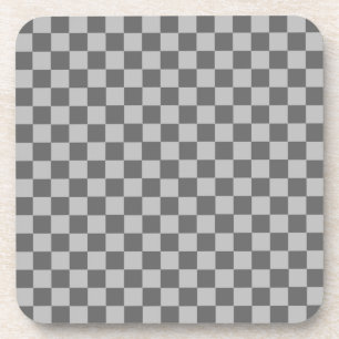 Grey Combination Chequerboard by Shirley Taylor Coaster