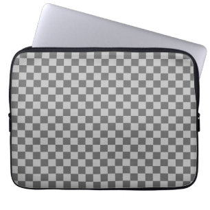 Grey Combination Chequerboard by Shirley Taylor Laptop Sleeve