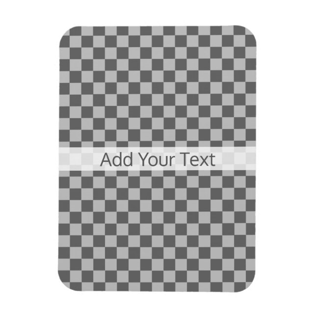 Grey Combination Chequerboard by Shirley Taylor Magnet (Vertical)
