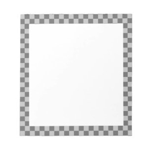 Grey Combination Chequerboard by Shirley Taylor Notepad