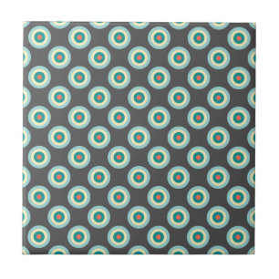 Grey Combination Circles by Shirley Taylor Ceramic Tile