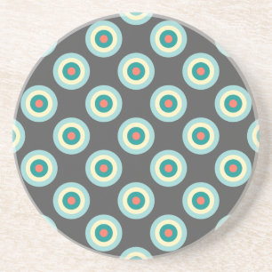 Grey Combination Circles by Shirley Taylor Coaster