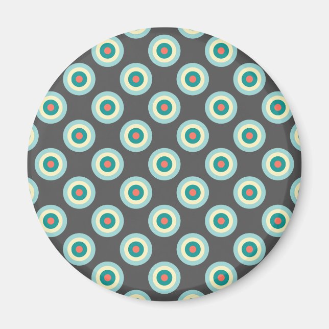 Grey Combination Circles by Shirley Taylor Magnet (Front)