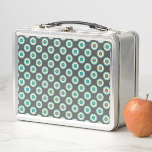 Grey Combination Circles by Shirley Taylor Metal Lunch Box