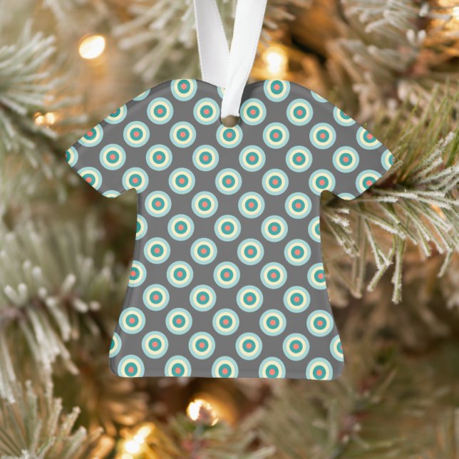 Grey Combination Circles by Shirley Taylor Ornament (Tree)