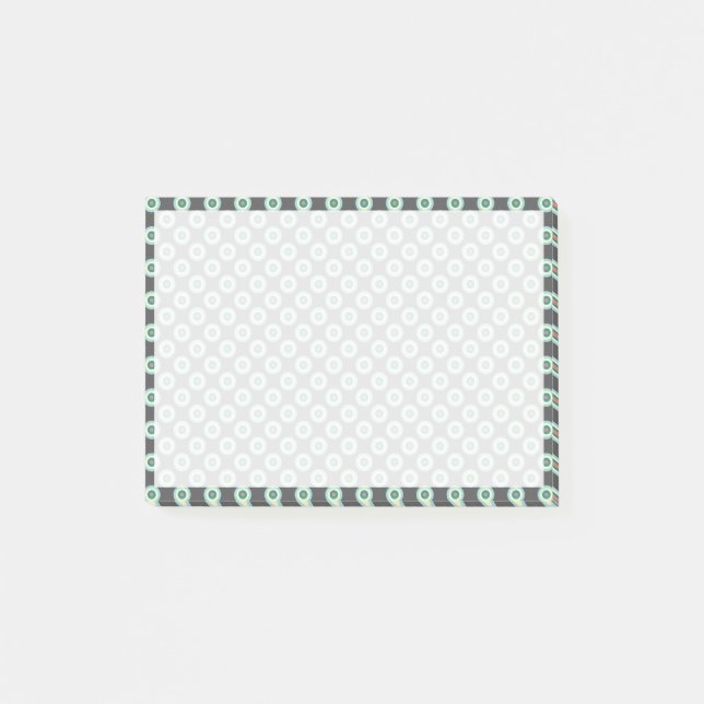 Grey Combination Circles by Shirley Taylor Post-it Notes (Front)
