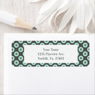 Grey Combination Circles by Shirley Taylor Return Address Label