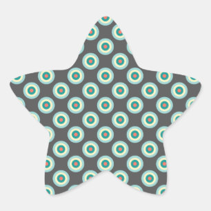 Grey Combination Circles by Shirley Taylor Star Sticker