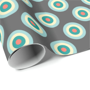 Grey Combination Circles by Shirley Taylor Wrapping Paper
