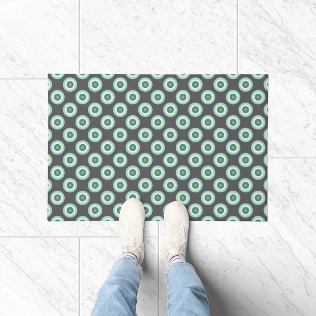 Grey Combination Circles Doormat (Indoor)