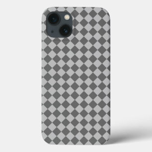Grey Combination Diamond Pattern by Shirley Taylor iPhone 13 Case