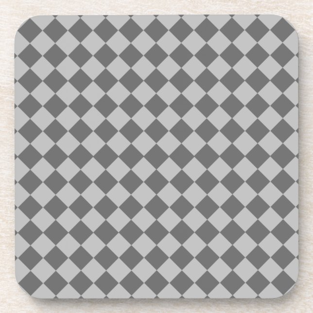 Grey Combination Diamond Pattern by Shirley Taylor Coaster (Front)