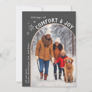 Grey Comfort and Joy Photo Card