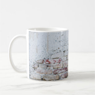 Grey concrete bricks wall coffee mug