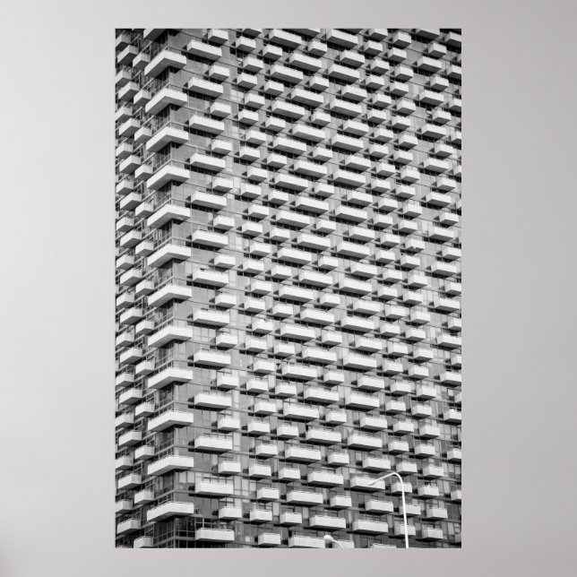 Grey concrete building poster (Front)