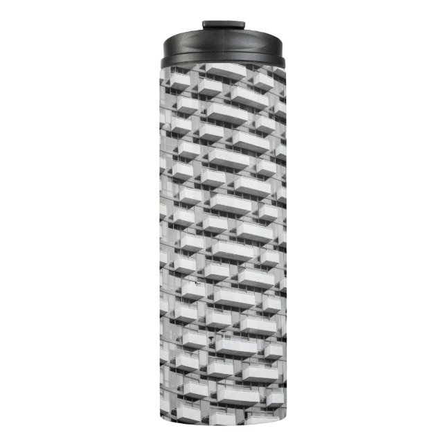 Grey concrete building thermal tumbler (Front)