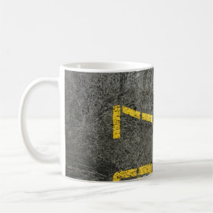 Grey concrete floor with 197 print coffee mug