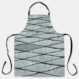 Grey concrete pavement apron