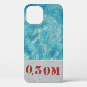 Grey concrete pool at 0,30 Metre iPhone 12 Case