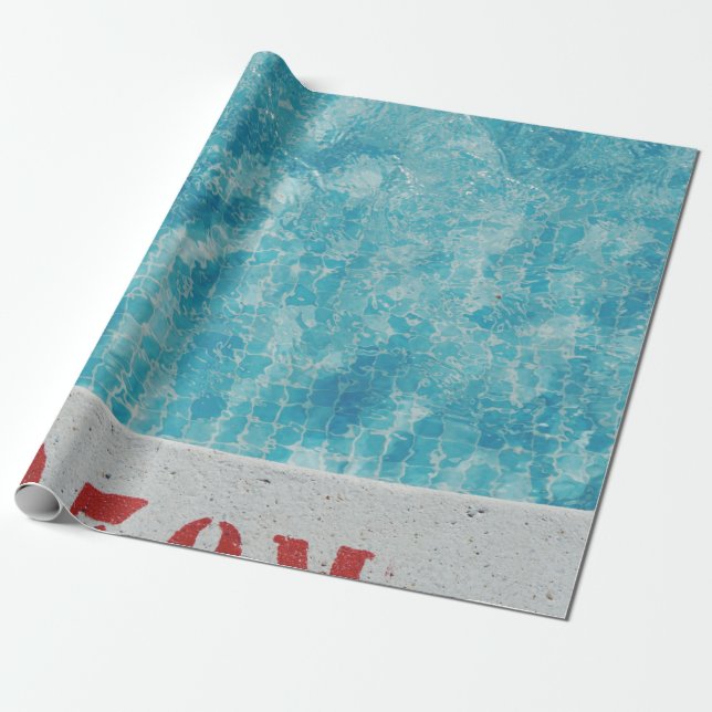 Grey concrete pool at 0,30 Metre Wrapping Paper (Unrolled)