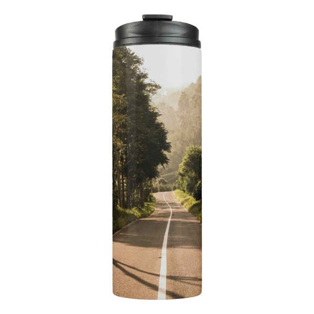 Grey concrete road in the morning thermal tumbler (Front)