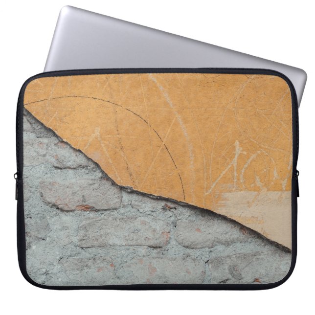 Grey concrete surface laptop sleeve (Front)