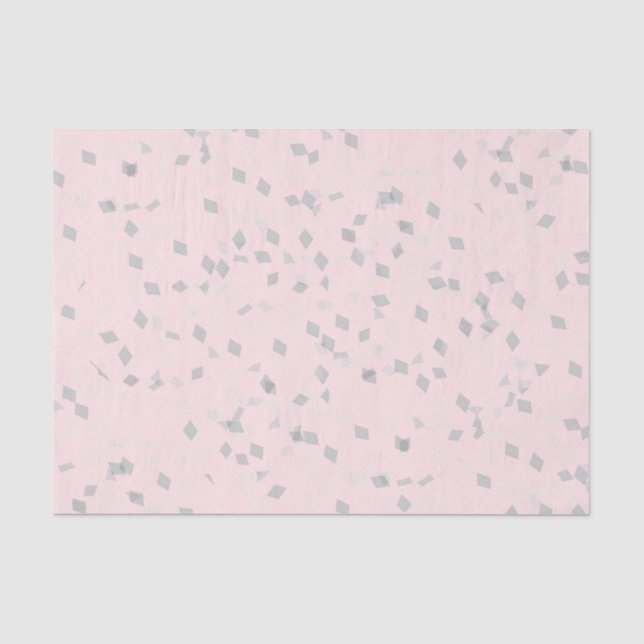 Grey Confetti Pink Tissue Paper (Front)